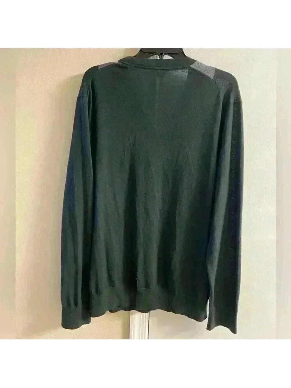 Banana Republic sweater men v neck pullover argyle extra fine merino wool XL - Picture 3 of 4